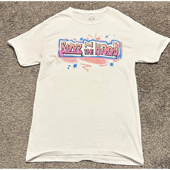 Boys N The Hood Other - Boyz N The Hood T-Shirt Mens Small White Graphic Movie Streetwear Tee